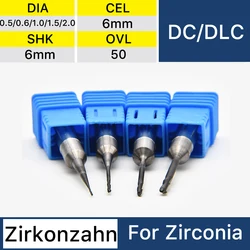 Free Shipping Zirkonzahn Zirconia Diamond Coating DC/DLC Shank Diameter 6mm Milling Bur