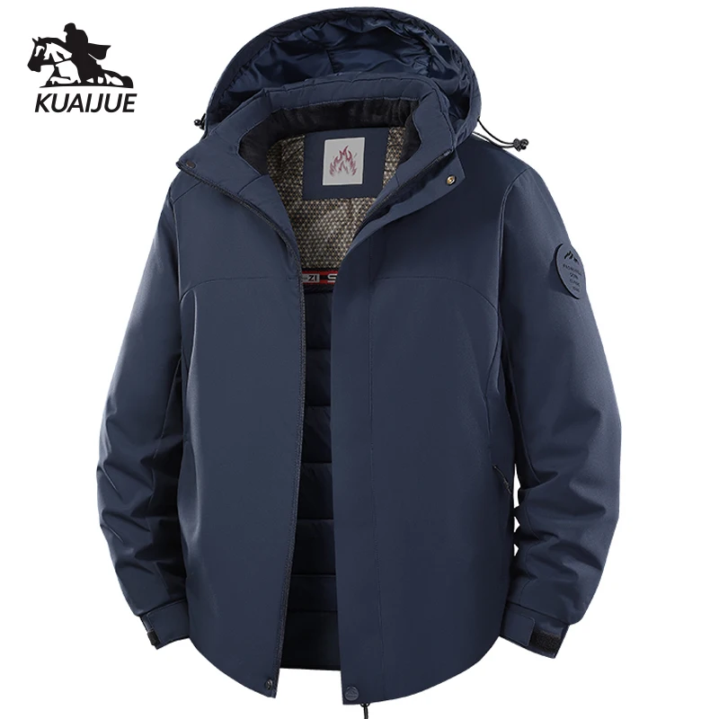 Men's Jacket Stand Collar Men's Parka Winter New down Jacket Fleece Warm Jackets Men Business Leisure Coat Baseball Coats 8826