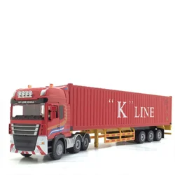 1:50 Scale Alloy Metal Detachable Truck Trailer Container High Simulation Diecast Car ModelChildren Engineering Car Birthday Toy