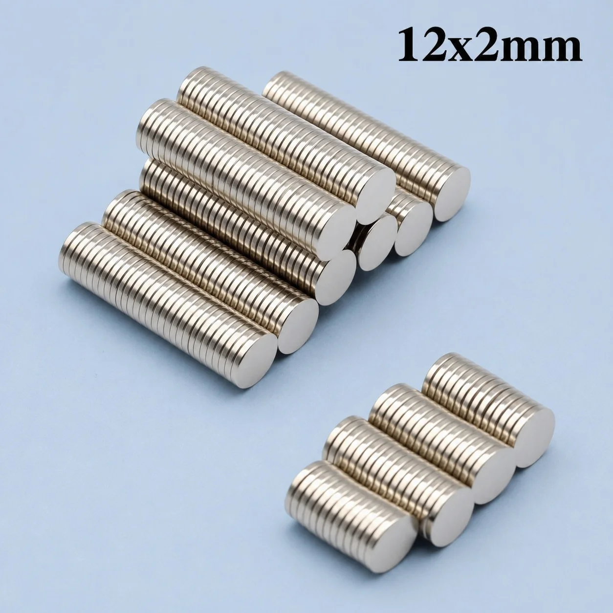 Neodymium Magnet High Density Magnetic Alloy Round 12x2mm Extra Strong Corrosion Resistant for Home Storage Office Use