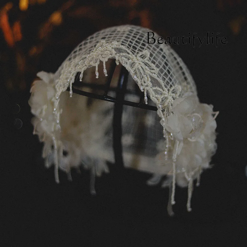 

Handmade Beaded Lace Vintage Wedding Dress Accessories