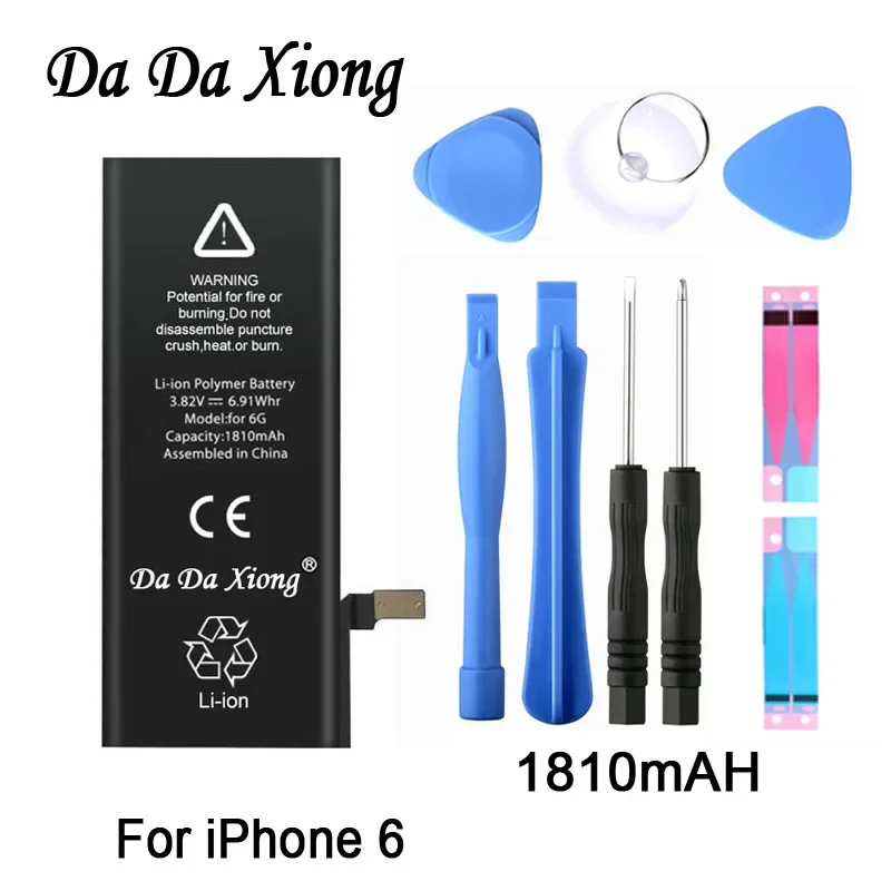 DaDaXiong Battery For 4.7inch IPhone 6 6G 1810mAh Real Capacity With Machine Tools Kit Replacement Bateria