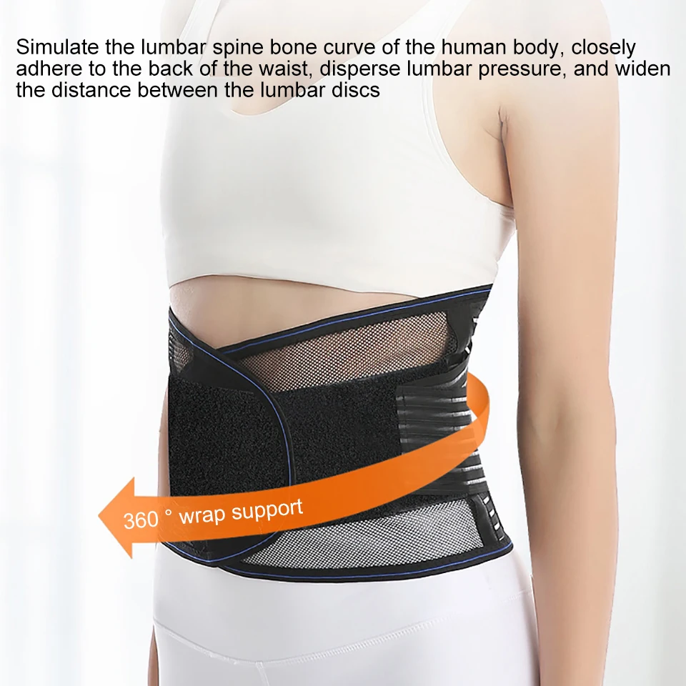 Elastic Lumbar Support Waist Belt Health Therapy Breathable Back Spine Support Corset for Disc Herniation Pain Relief Men Women