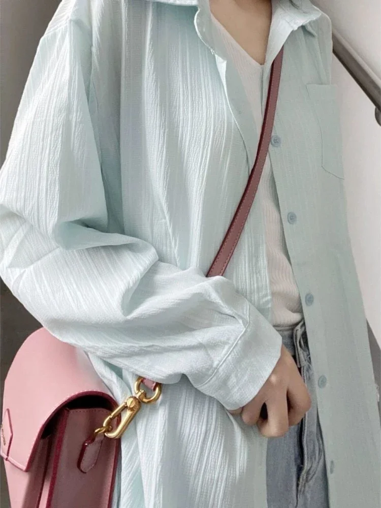 

Loose Shirts Women Summer Sunscreen Tender All-match Chic Streetwear Sun-proof Clothes Korean Style Long Sleeve Hot Sale Blusas