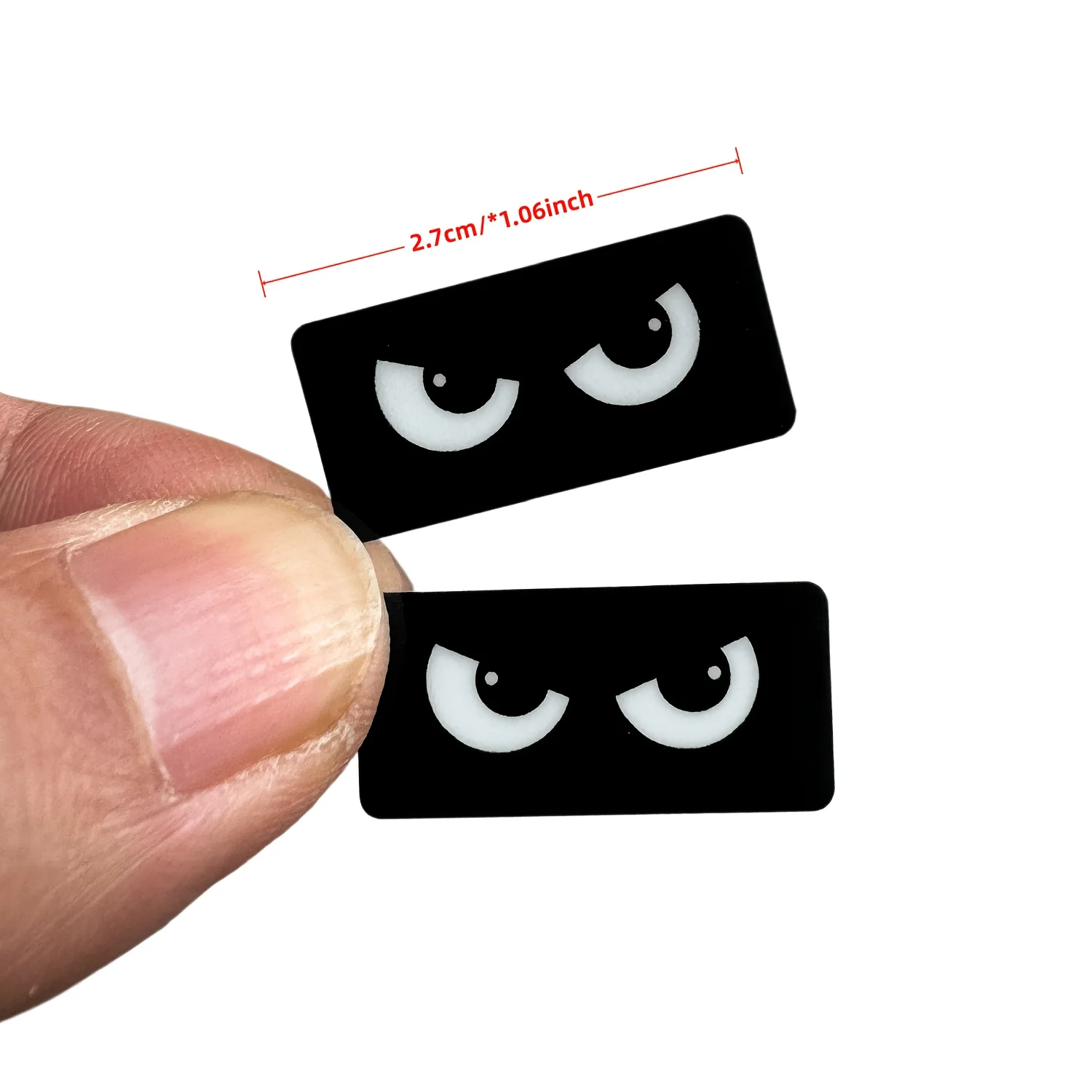 2Pcs Cute Angry Eyes Waterproof Vinyl Stickers Fun Cartoon Decals for Universal Vehicle Door Handle Exterior Decor