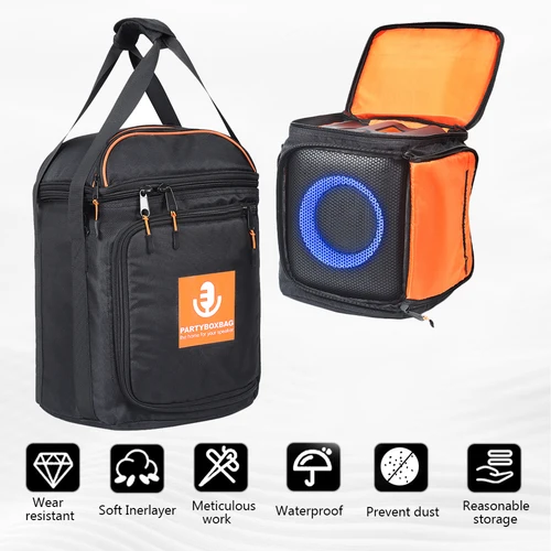 Bolsa de altavoz portátil, estuche de gran capacidad, bolsa de almacenamiento de altavoz ajustable, accesorios para JBL PartyBox Encore Essential