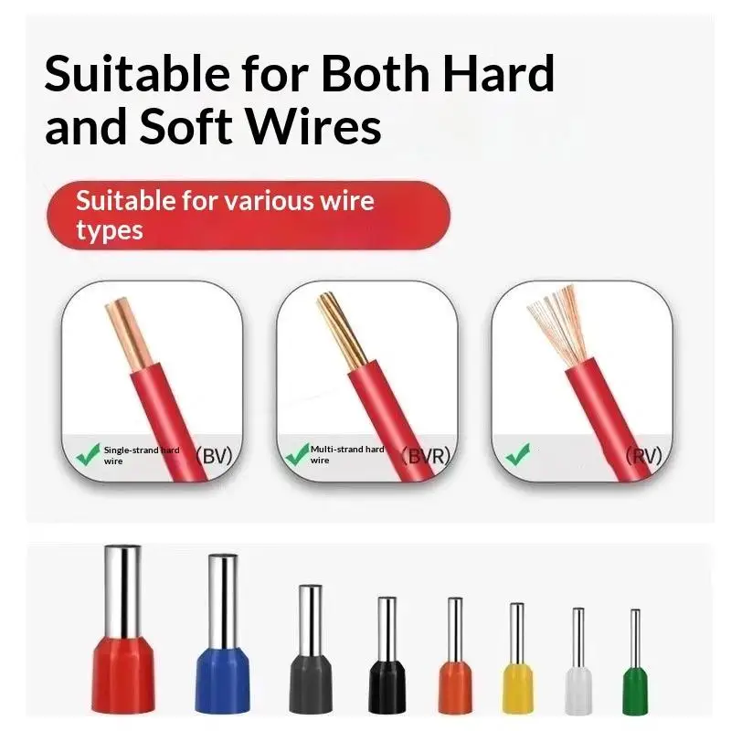 VE Wire Ferrules Kit 800/1200/1900PCS AWG22-7 Crimp Pin Terminals for Marine Boat Electrical Wiring Maintenance