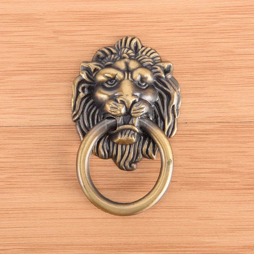 

1pc 68mmx42mm Vintage Furniture Handles Lion Head Furniture Door Cabinet Dresser Drawer Pull Handle Ring Knob Antique Bronze