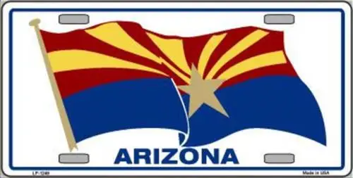 Arizona Waving Flag Metal sign Metal Tin Sign Picture Plaque Art Wall Decor