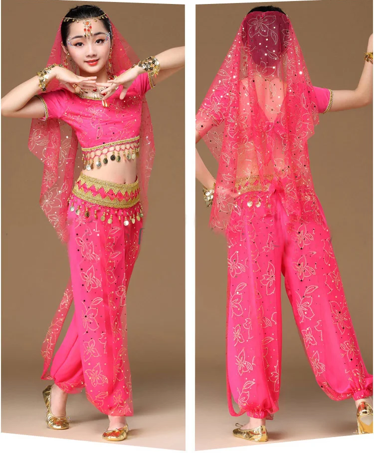 Costumi di danza orientale ragazze egitto costume per bambini costumi di danza del ventre Set abbigliamento per danza del ventre indiano egiziano India