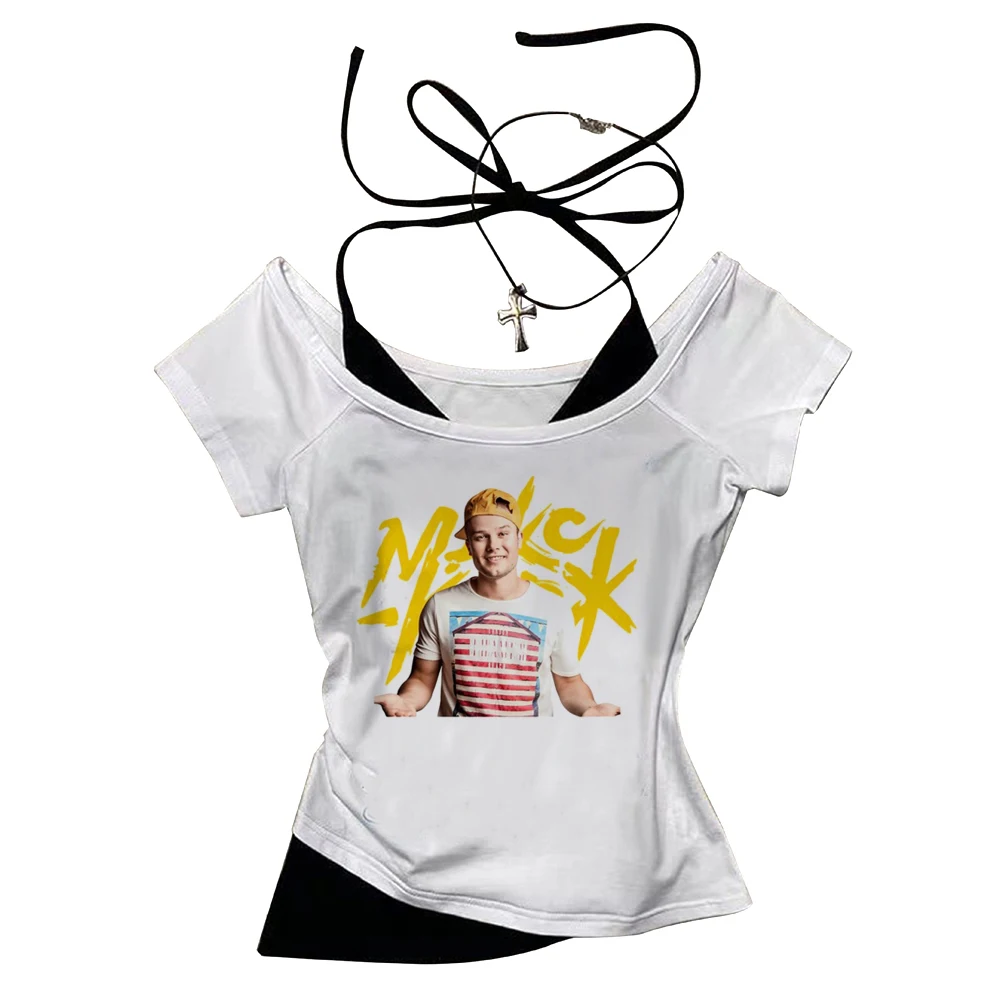 Max Korzh cropped top shoujo meme gothic jojifuku summer tshirt funny manga vintage