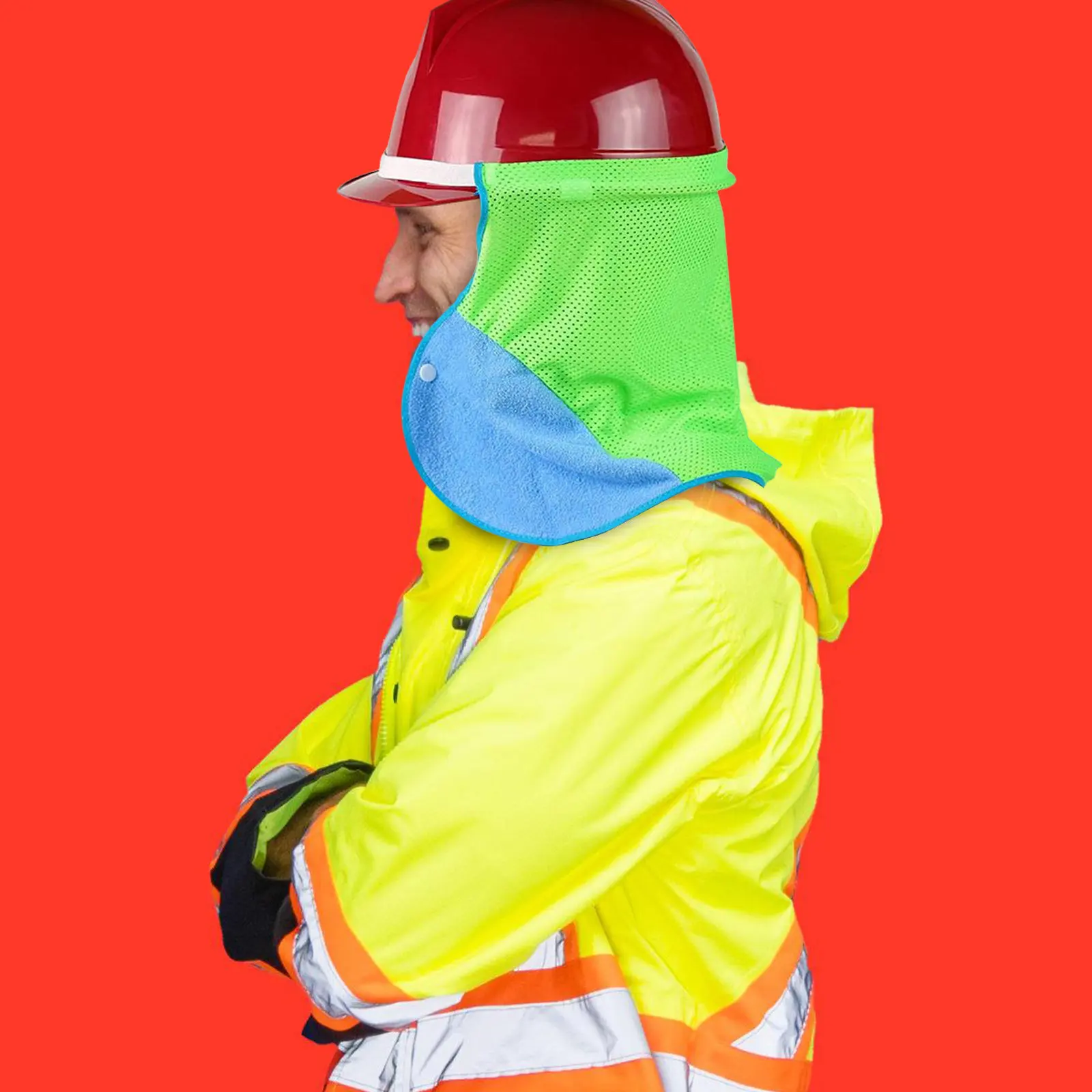 

All-Cotton Hard Hat Sun Shade Neck Protector Adjustable Uv Protection Cooling Breathable Shade for Construction Gardening Hiking