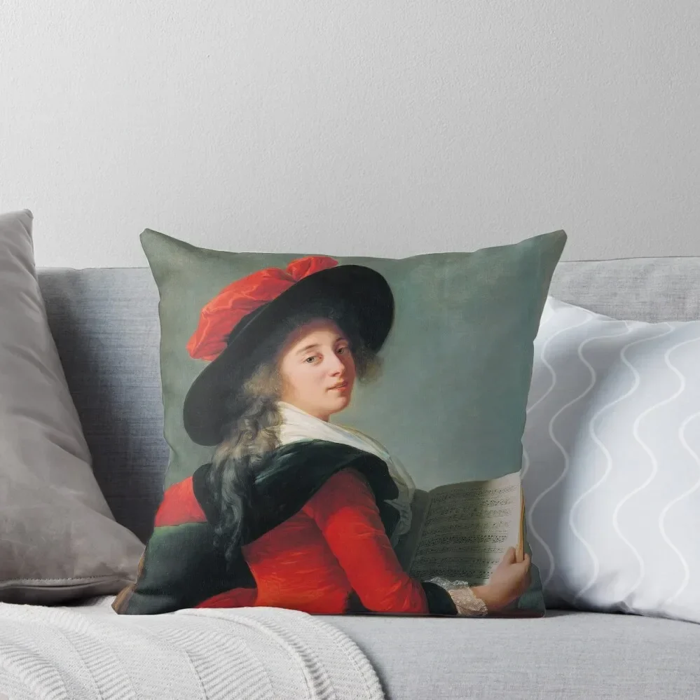 

Baroness de Crussol (1785) - Elisabeth Vigée Le Brun Throw Pillow Pillowcase Marble Cushion Cover pillow