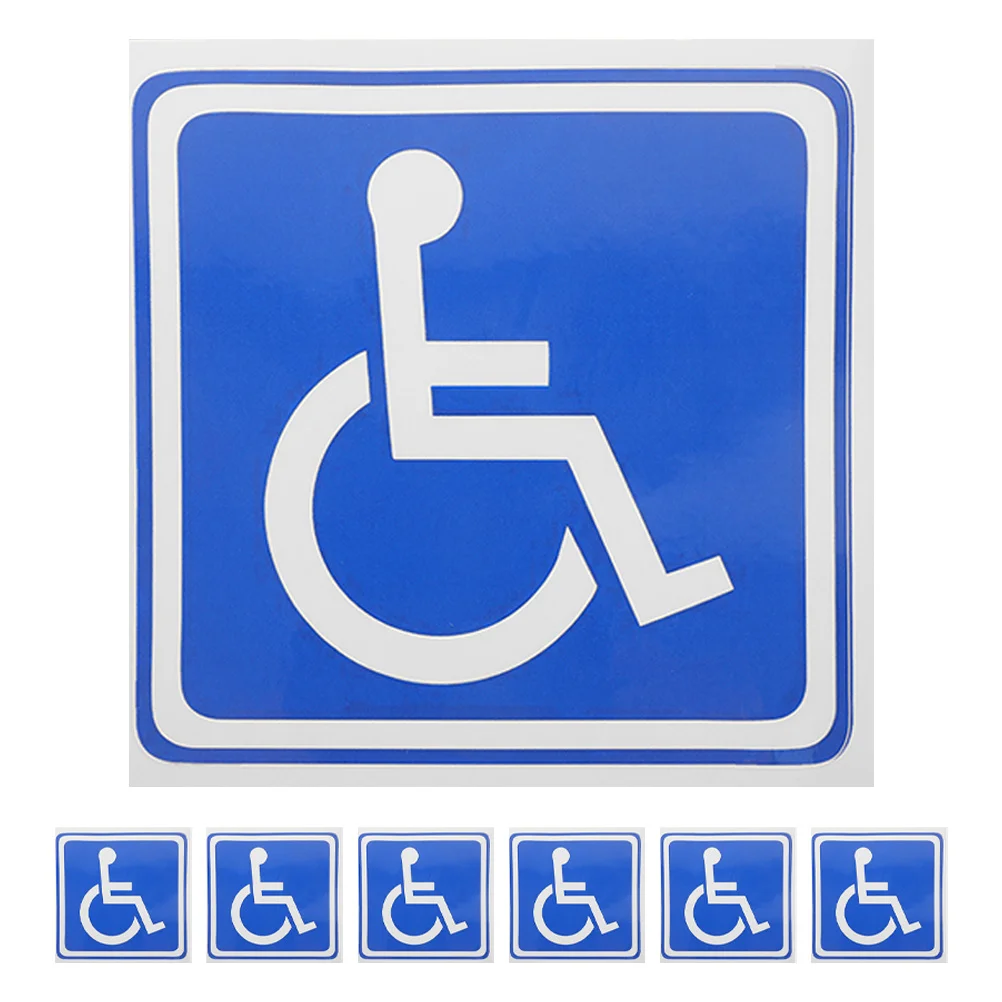 

7Pcs Disability Stickers Wheelchair Symbol Decals for Car Window Door Bumper Handicap Parking Sign Self Adhesive Vinyl Decal