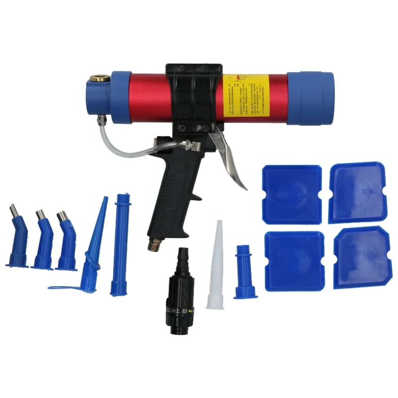 

Pneumatic Glass Glue Gun Air Caulking Straight Adjustable Aluminum Power Tools Q3-310ML