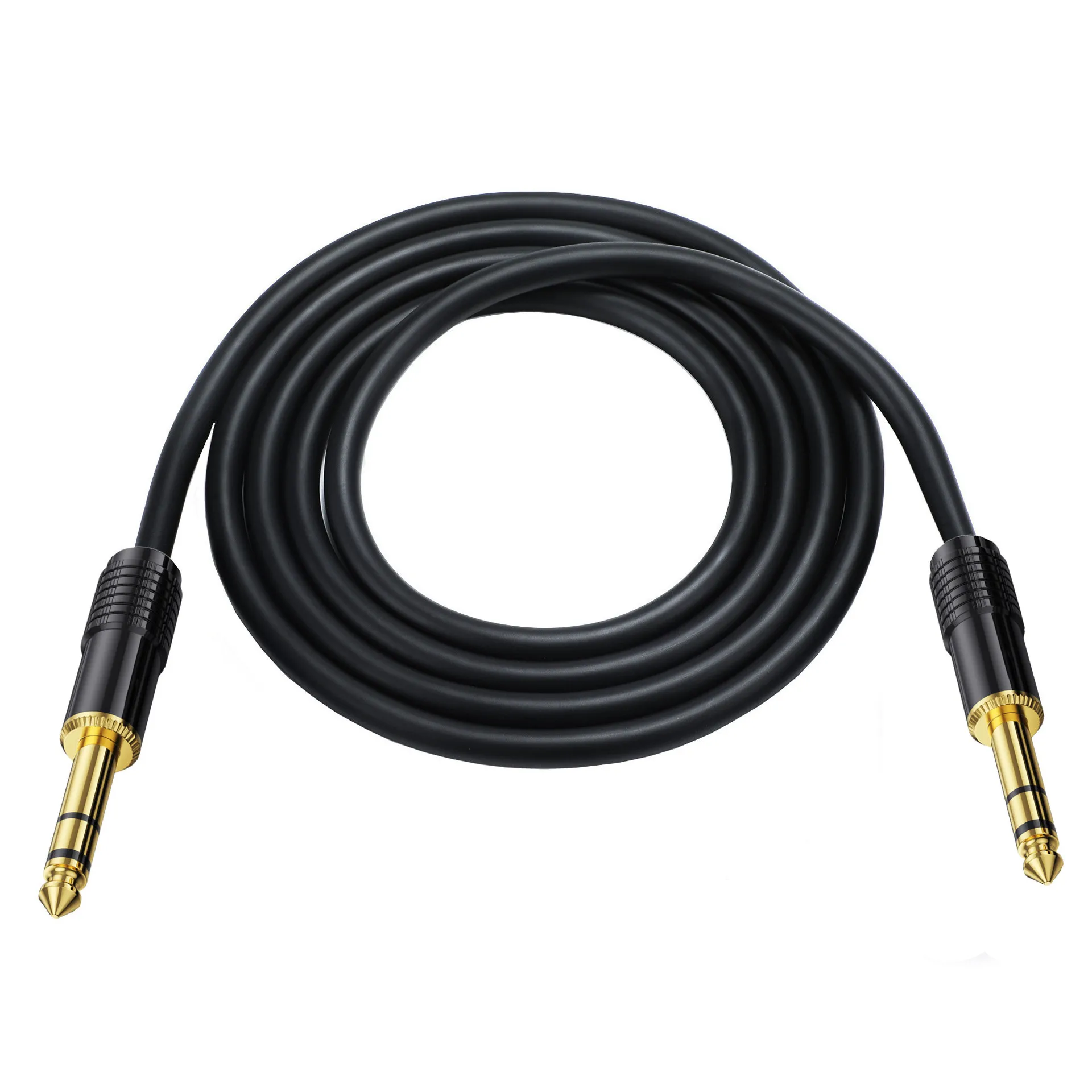 Cable estéreo TRS de 1/4 pulgadas, Cable de Audio estéreo TRS macho de 6,35mm a macho de 6,35mm, Cable adaptador de conector auxiliar estéreo para instrumentos de 1/4"