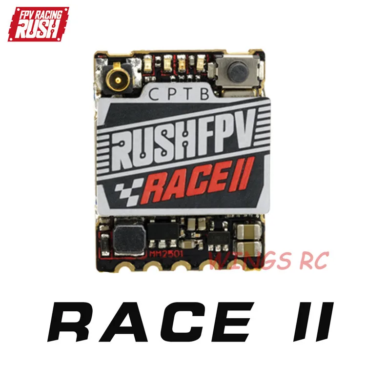 RUSH TANK RACE II 2 PIT/25/50/200mW/MAX 5.8GHz VTX w/ Smart Audio 20x15mm 1.7g Stackable For FPV Racing Drone Micro Stacks