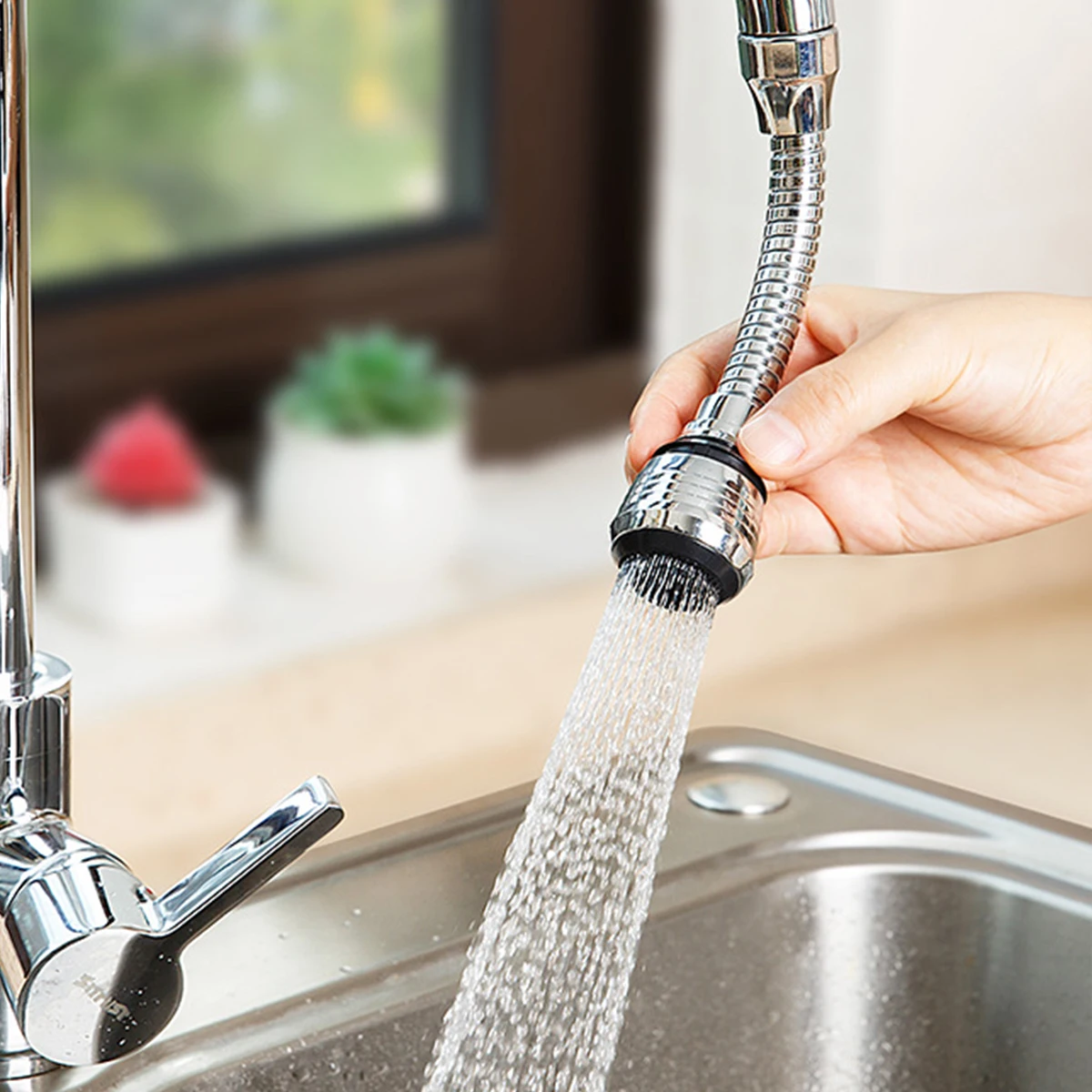 

Кухонный смеситель из нержавеющей стали, спринклер, водосберегающее устройство, удлиняющий вращающийся брызгозащищенный спринклер, удлинитель спрея, барботер