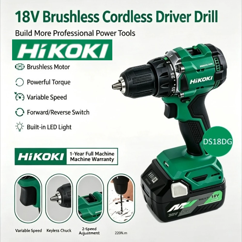 Hitachi HiKOKI 18V Electric Drill Battery 5.0Ah 8.0Ah Lithium Cells Replacement BSL1860 BSL36A18 Rechargeable Power Tool Battery