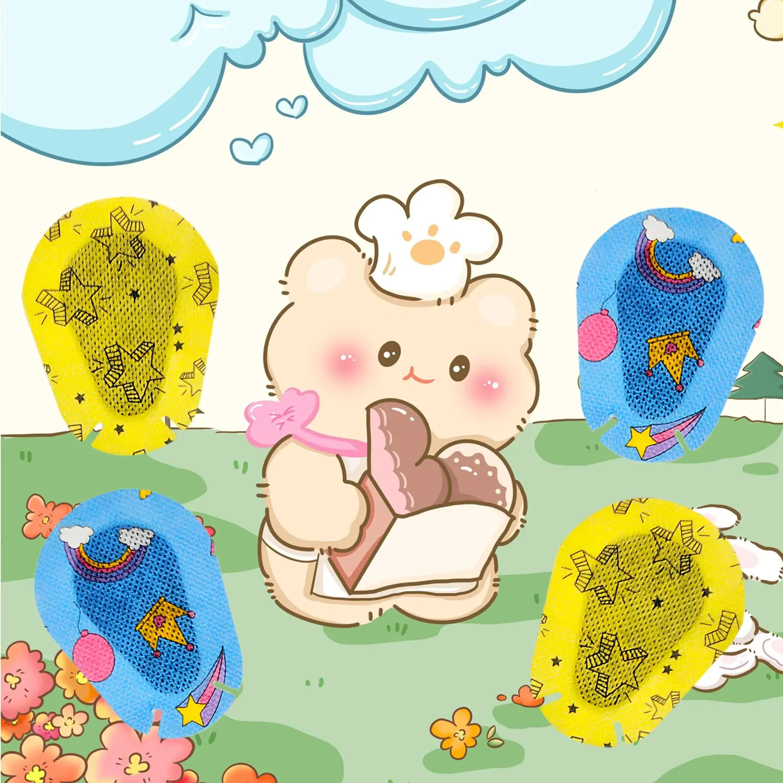 

40 шт., Одноразовые Дышащие Пластыри для глаз от амблиопии