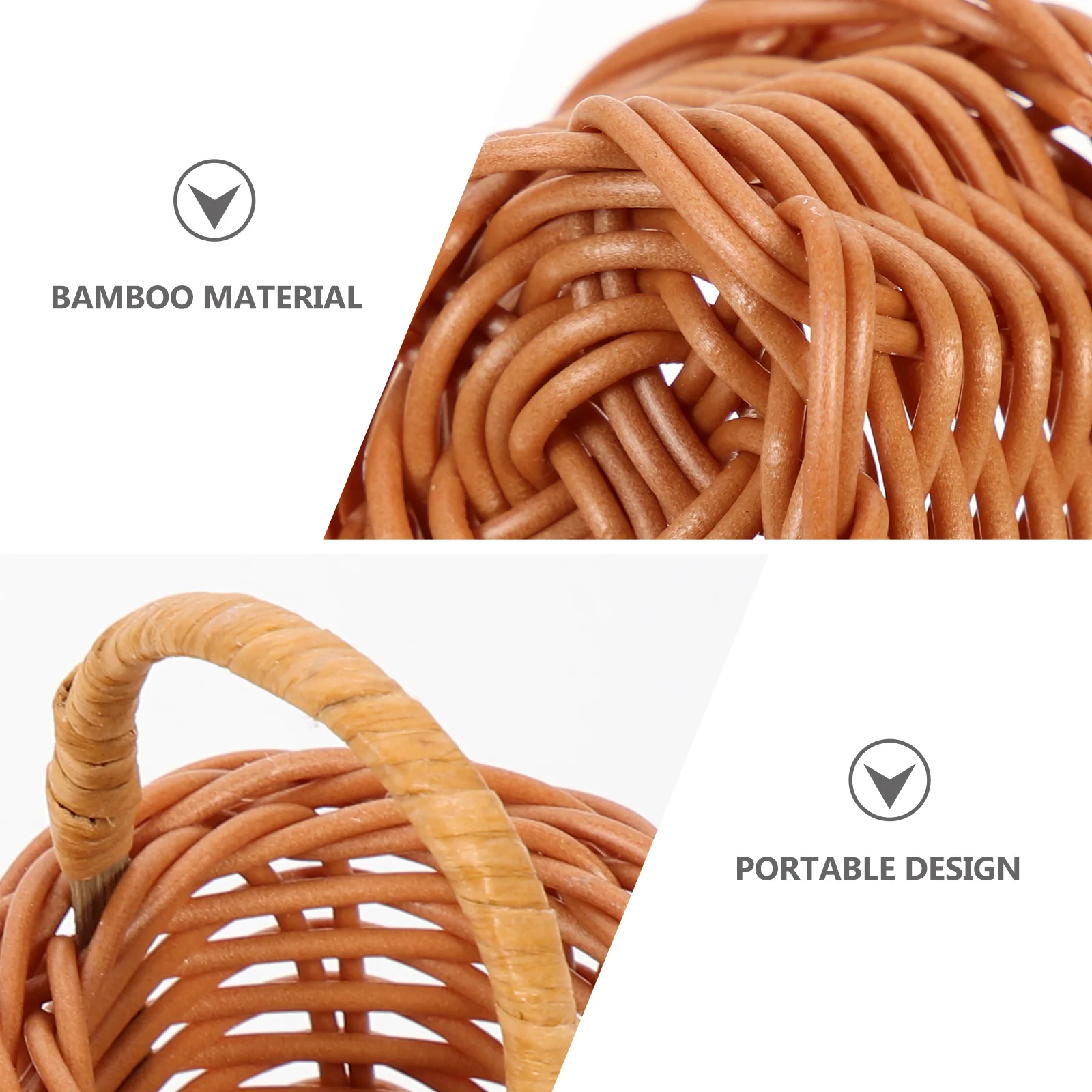 

12Pcs Small Woven Candy Baskets Rustic Miniature Gift Holders Party Favor Packaging for Wedding Baby Shower Micro Landscaping