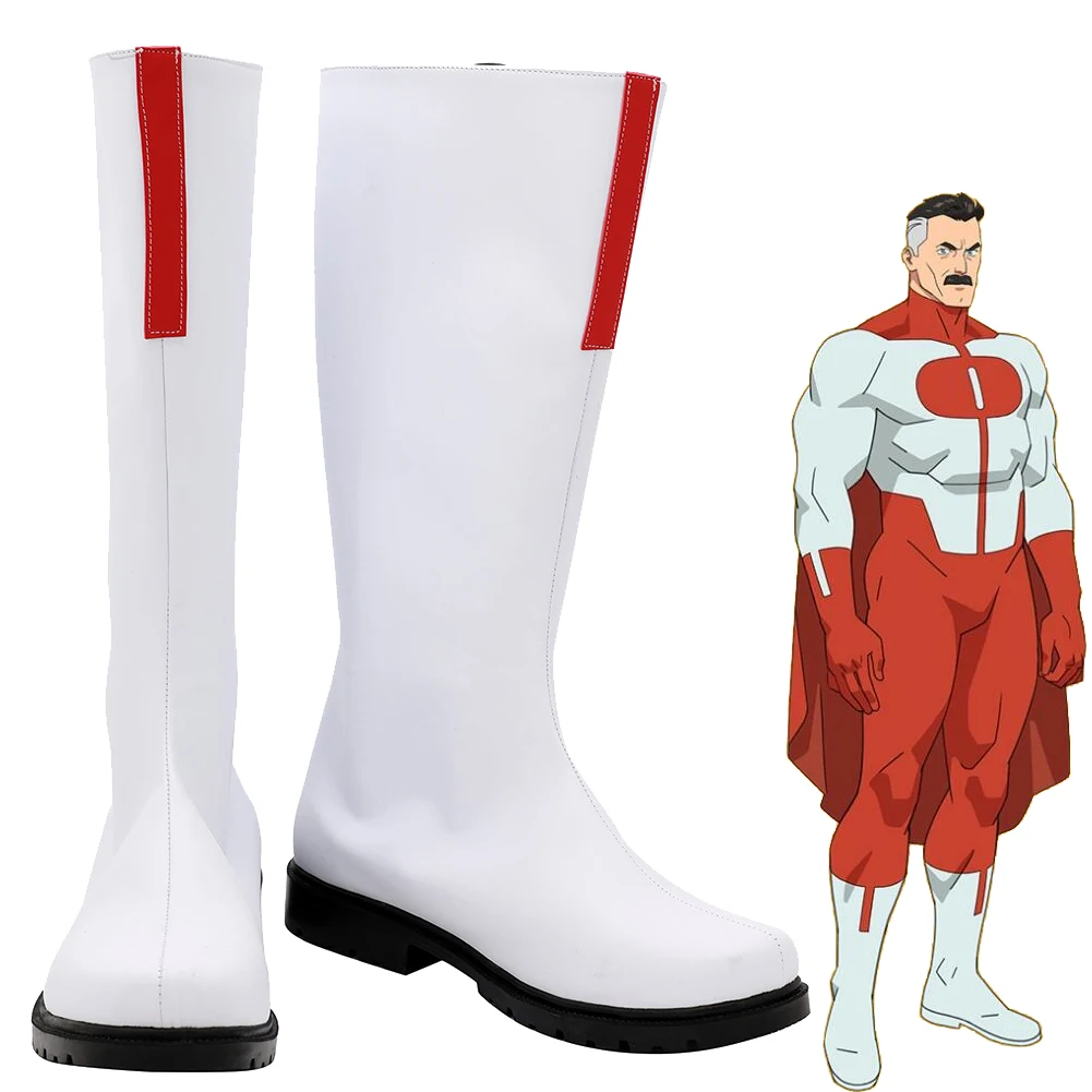 Mark Grayson Invincibile Omni Man Cosplay Fantasy Scarpe Stivali Costume Travestimento Maschio Adulto Carnevale di Halloween Puntelli su misura