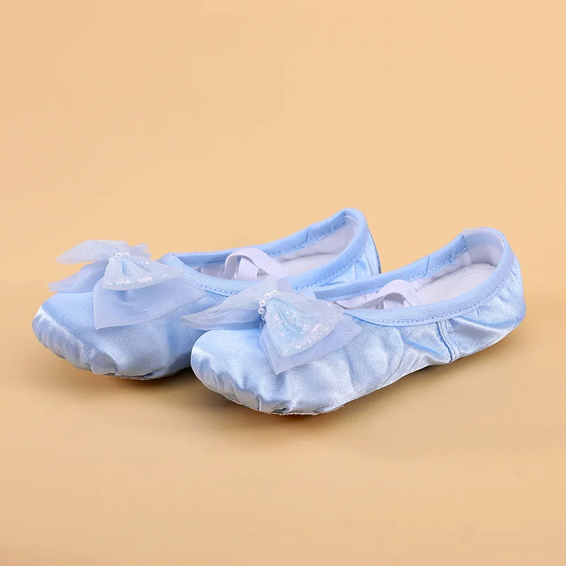 kids ballet shoes girl bow Women\'s dance shoes ballroom dancing shoes ladies Princess korean shoes woman ballerina shoes
