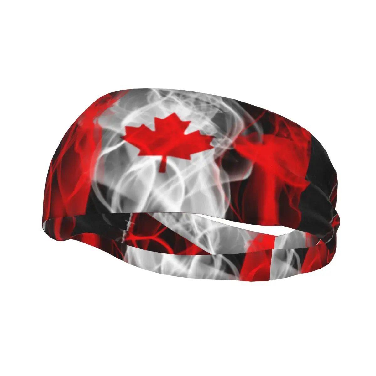 Banda para el sudor deportiva, diadema transpirable, banda para la cabeza para el pelo, bandera de Canadá, diadema para Yoga