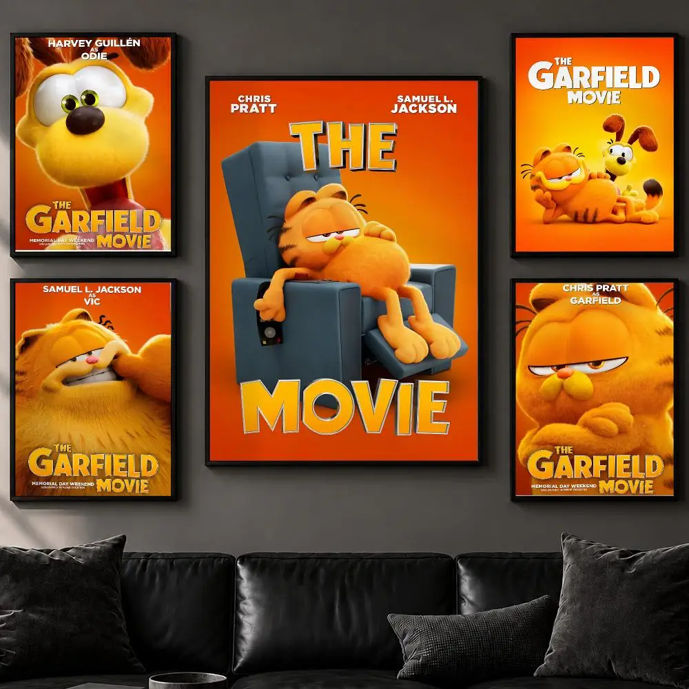 Movie T-The Garfield MovieS Poster Art  Self-Adhesive No Glue Residue Wall Decor for Bedroom Living Room
