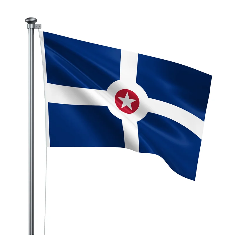 Gaslight Gatekeep Girlboss 5' x 3' Indianapolis Indiana Flag Banner Polyester with Brass Grommets 150cm x 90cm