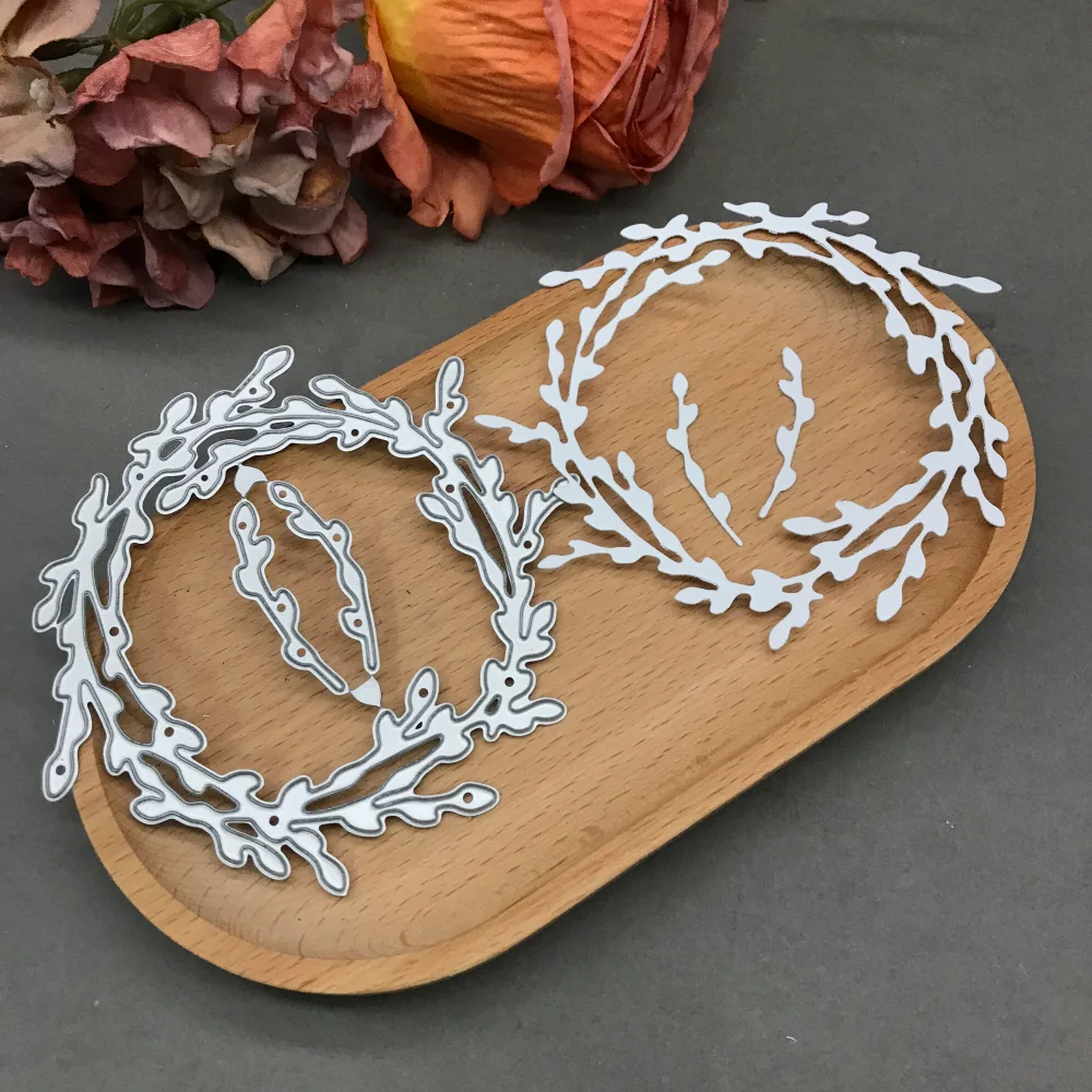 

1pcs metal cutting dies cut die mold Laurel wreath Scrapbook paper craft blade punch stencils dies
