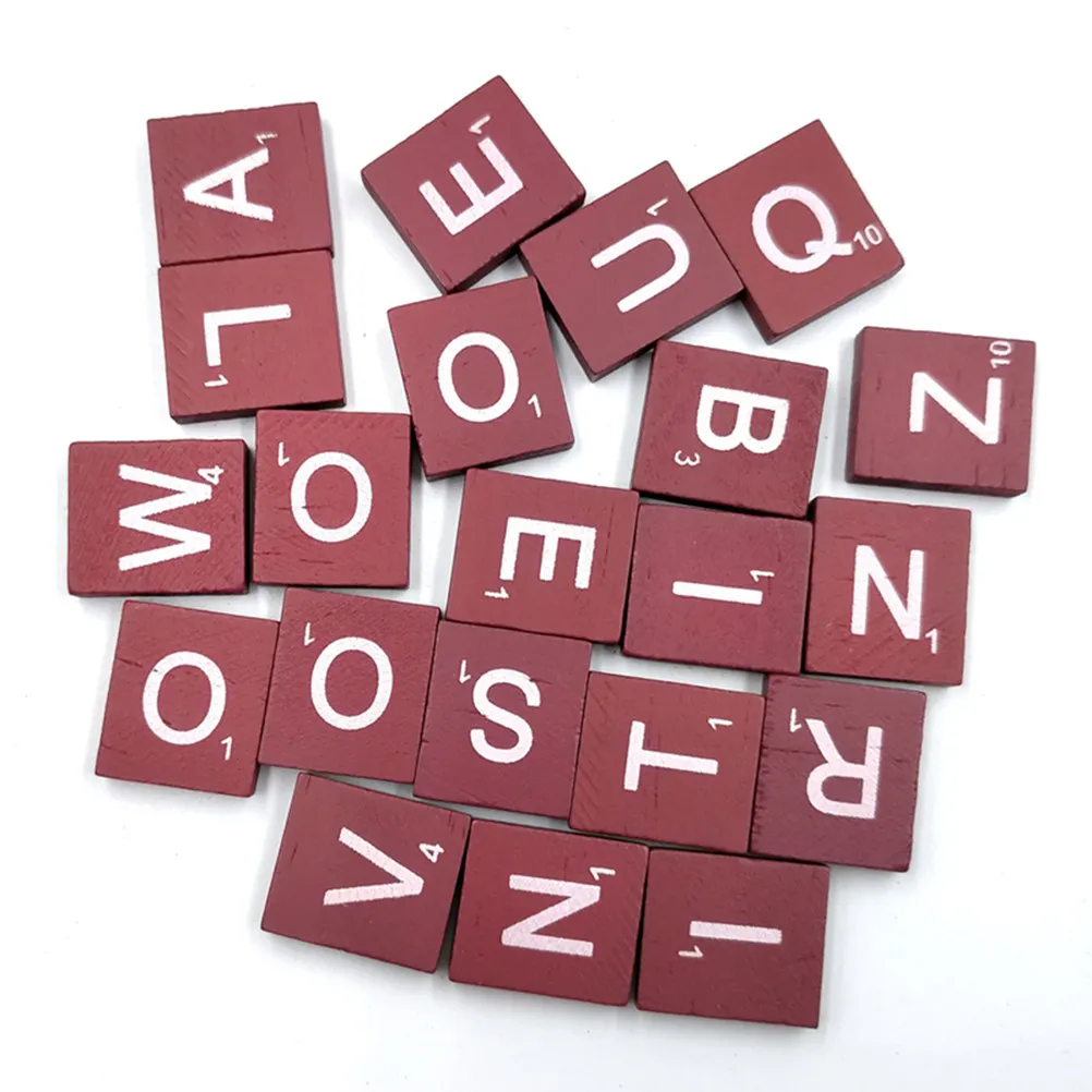 

100Pcs Wooden Blocks DIY Alphabet Puzzle Personalized Crafts for Kids Parties Weddings Rustic Theme Decor