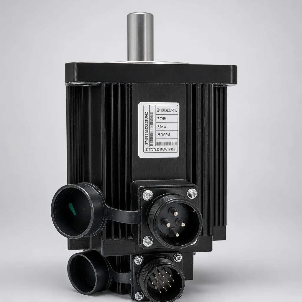 2kw 2500rpm 7.7NM AC Servo Motor Drive Kit With Brakes High-Torque Linear Motion System For CNC Router Machine