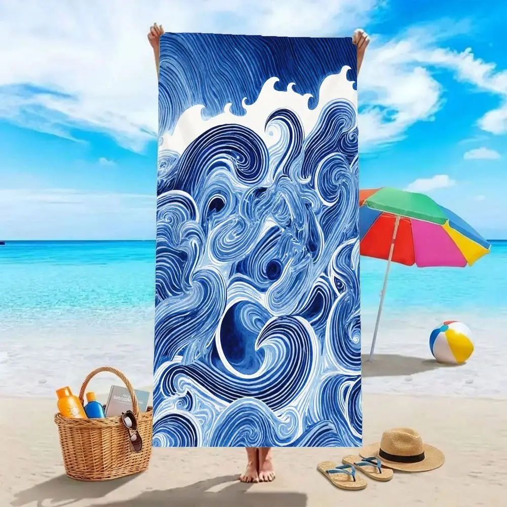 Floral Ice Beach Cover Tropical Leaves Refreshing Theme Seaside Lounge Adult Gift