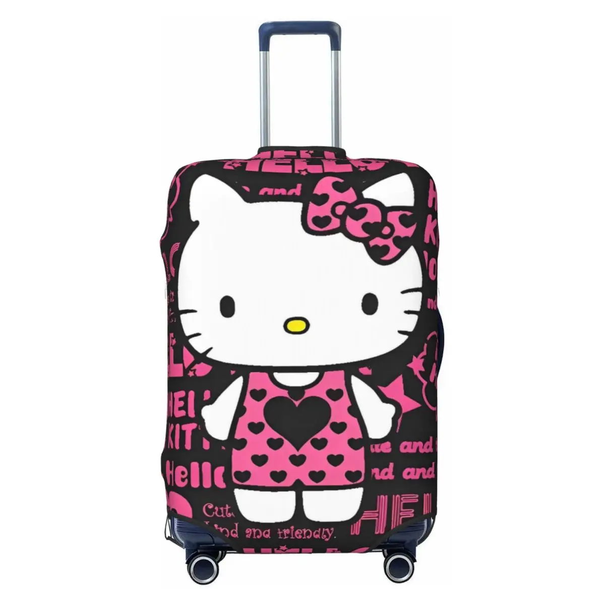 

Cute Hello Kitty Flower Suitcase Cover Vacation Fun Luggage Accesories Cruise Trip Protection