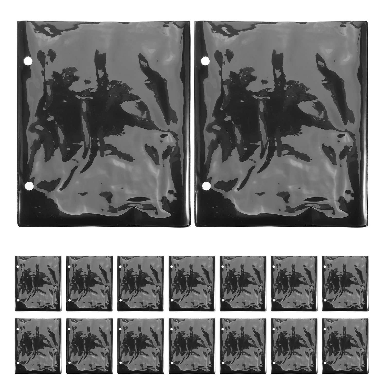20Pcs Flip Folder Sheet Music Holder Waterproof PVC Window Pages 2 Holes for Band Marching Choir Music Files Photo Binder