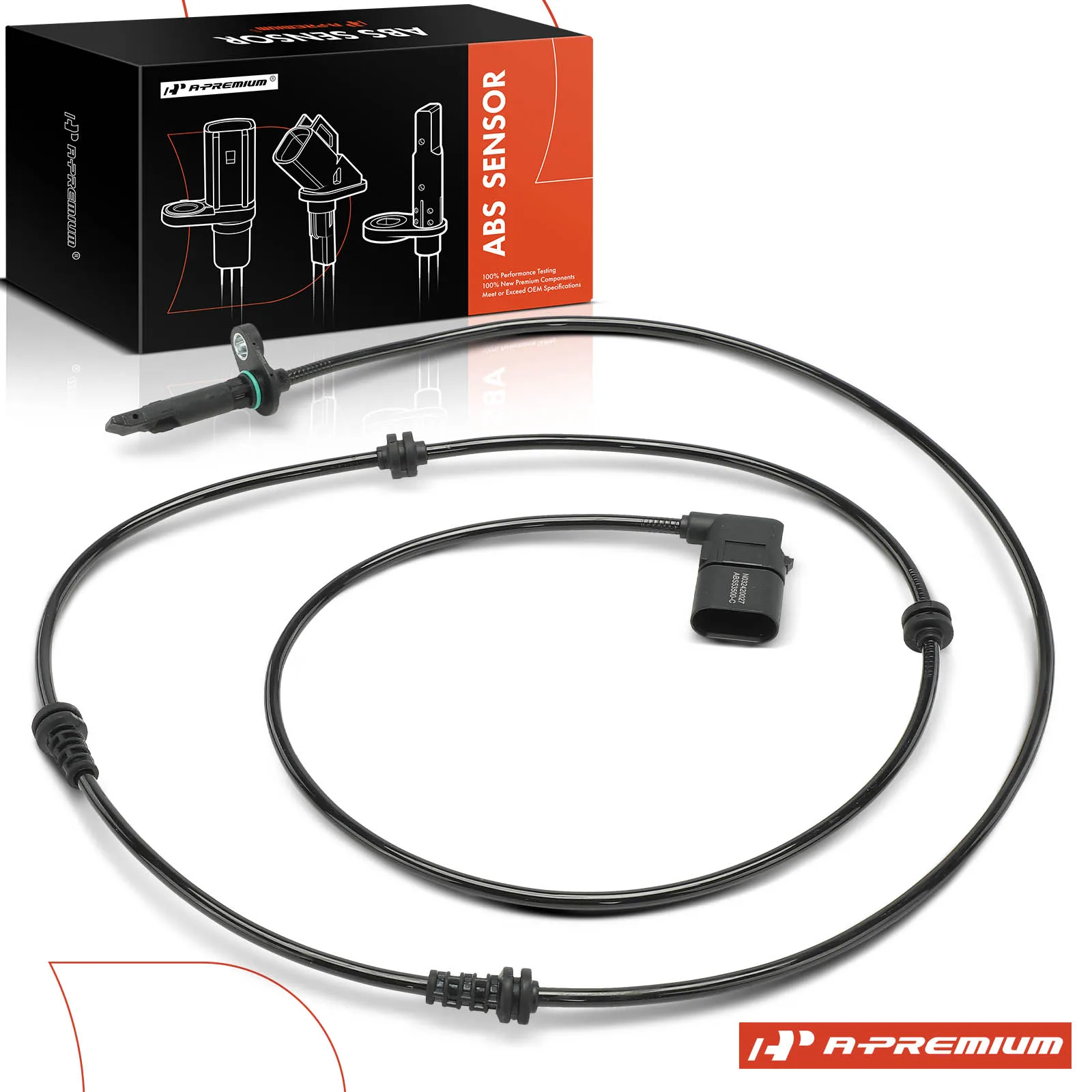 A-Premium Front Driver Side ABS Wheel Speed Sensor for Mercedes-Benz GLC300 2016-2023 GLC350e 2018-2020 2