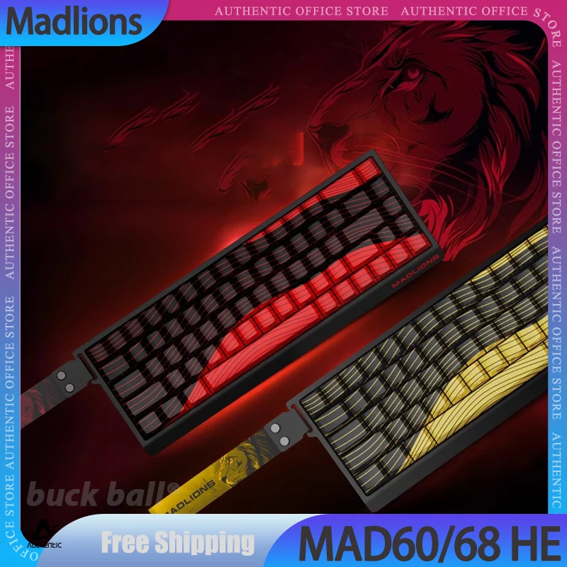 

Клавиатура Madlions MAD60/68 HE с магнитным переключателем, Проводная Механическая клавиатура с 61/68 клавишами, с горячей заменой, под заказ, игровая клавиатура для киберспорта, подарки