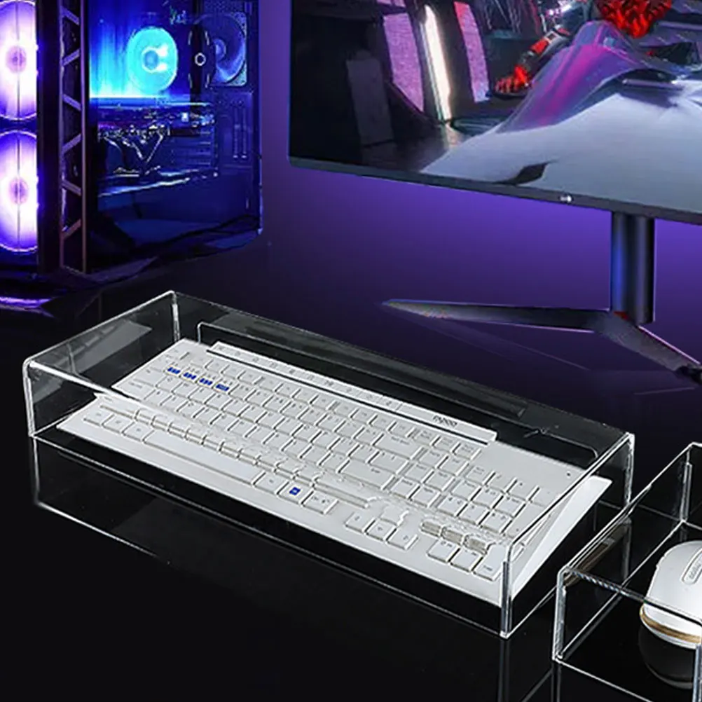 

2Pcs Clear Mouse Cover Scratch Proof Acrylic Protector Wireless Laptop Mouse Protective Case Office Home Use Computer Accessory