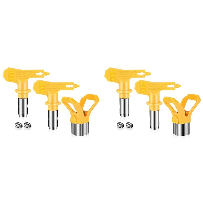 

AA51 4X Airless Paint Nozzles Set, Spray Tips Airless Paint Sprayer Nozzle Tips Airless Sprayer Spraying Parts