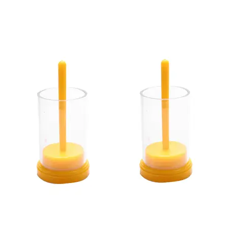 N18R 2X 플라스틱 여왕벌 마킹 케이지(플런저 포함) 꿀벌 사육 장비를 손상시키지 않고