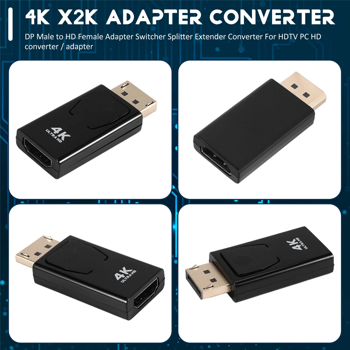 Displayport to Hdmi Female Adapter Converter 1080P Dp เป็น HdmiABGI