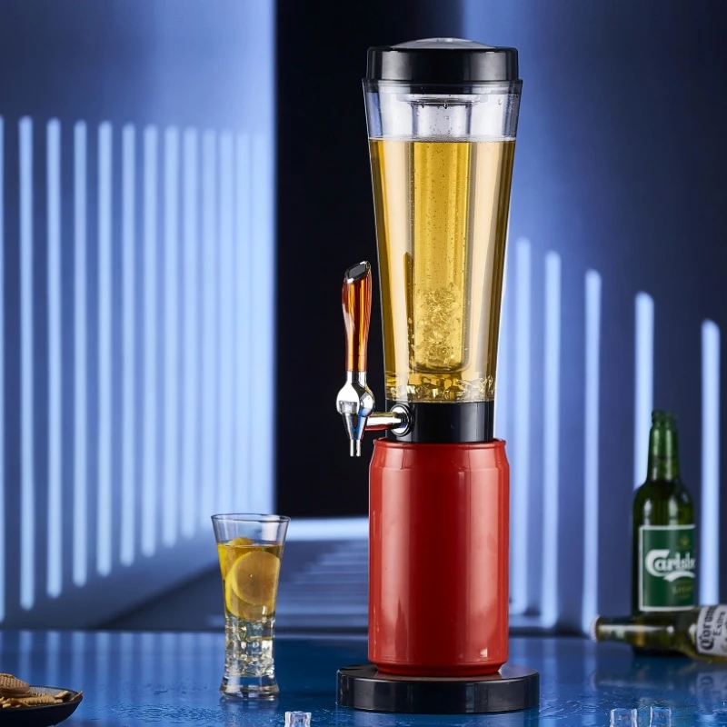 Can style wine bubble, beer tower, bar wine KTV three liters wine bubble with lamp