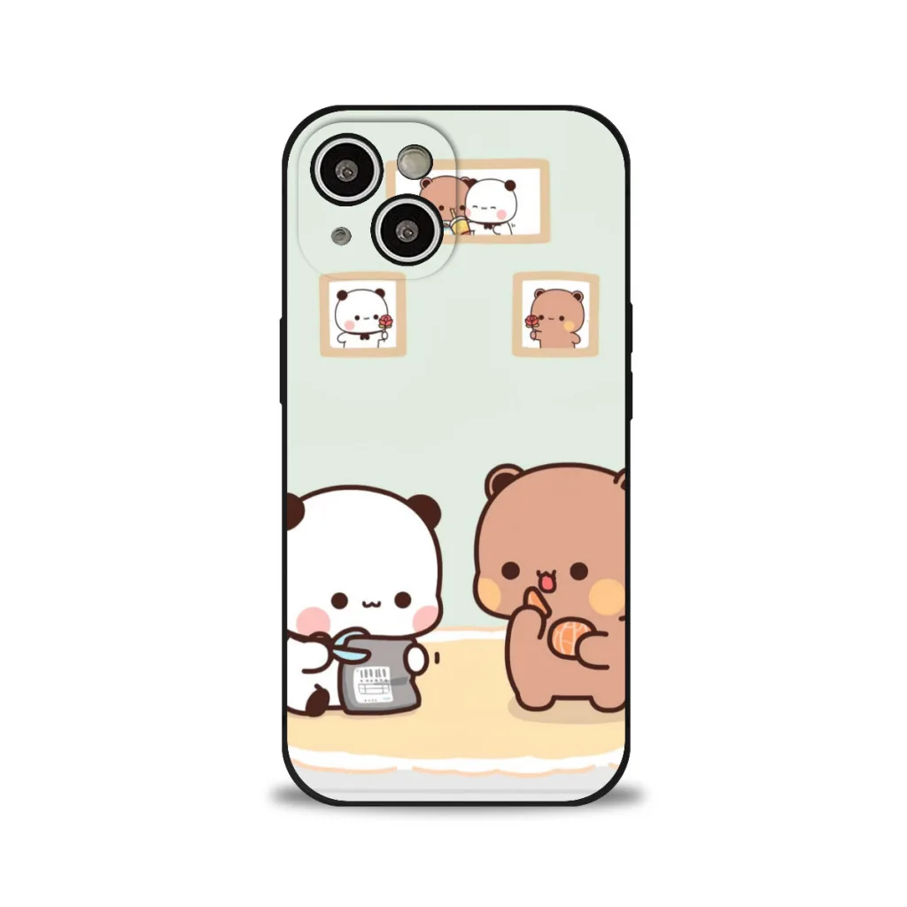 

One Two Bubu Little Bear Phone Case For iPhone 15 Pro Max Silicone Shell