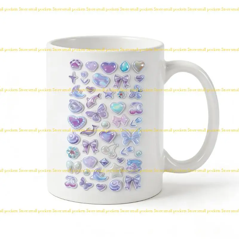 R1WD Embossed Decorative Sticker Adhesive PVC Resin Sticker For Water Bottle Pencil Case Notebook and Kids Room Wall Art