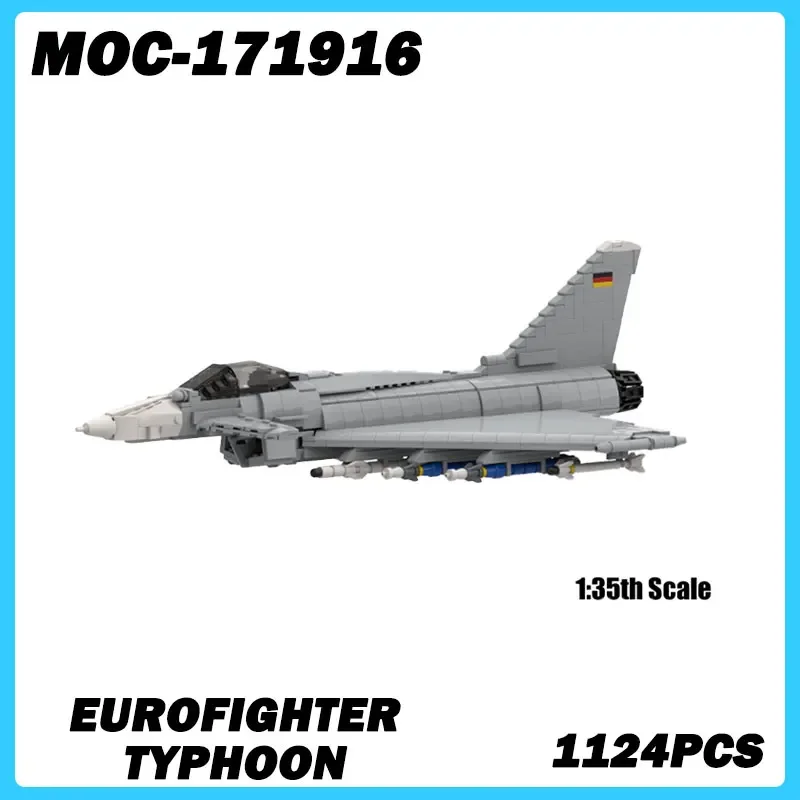 WW II Military Series Fighter Eurofighter Typhoon Building Blocks, DIY Model, Assemble Bricks, Puzzle Toys for Children Gifts