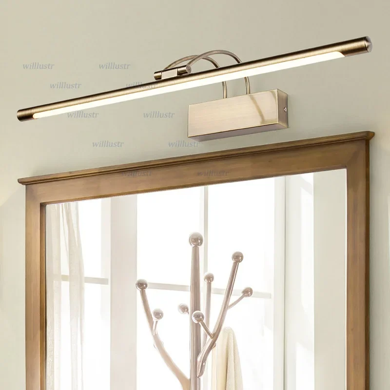 Black Bronze Nickel Rotatable Wall Lamp Metal Sconce LED Vanity Light for Makeup Mirror Picture Acrylic Cloakroom