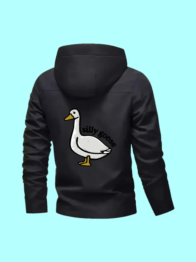 

This classic men's jacket has new slim-fit style, casual vibe, sports prints, good for shopping, home wear and daily outings.