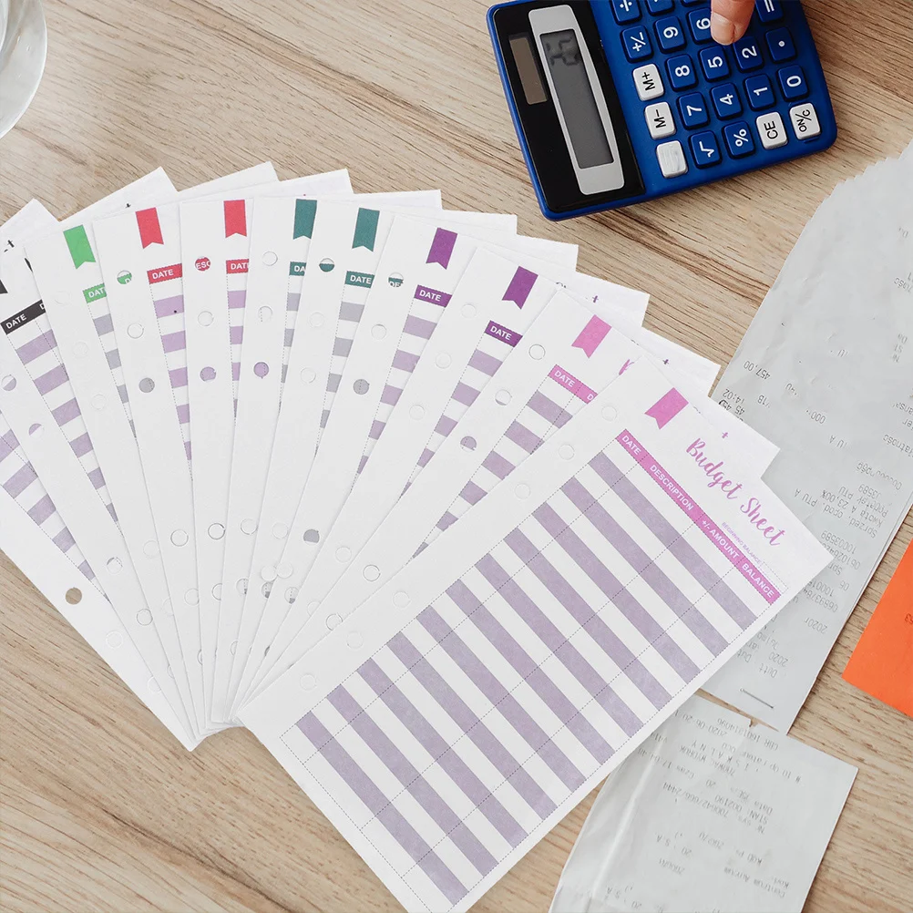 60 ورقة من مظروف الميزانية، أوراق ميزانية يومية خفيفة الوزن، مدير النقود المحمول للأعمال والسفر والنزهات المالية #6