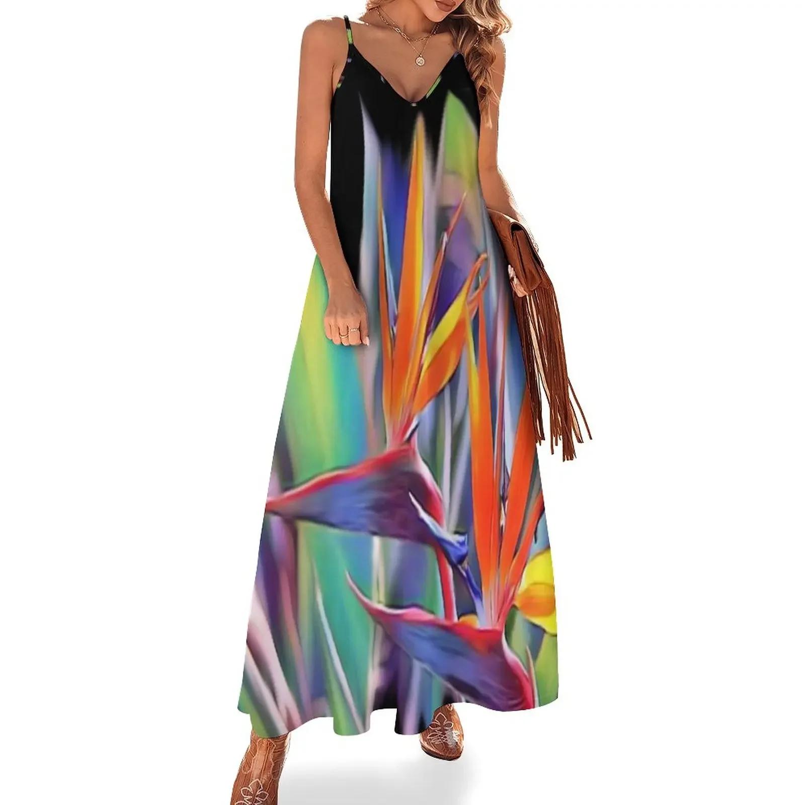 

Bold Bird of Paradise Graphic Sleeveless Dress birthday dress summer dresses for women 2024 summer clothes